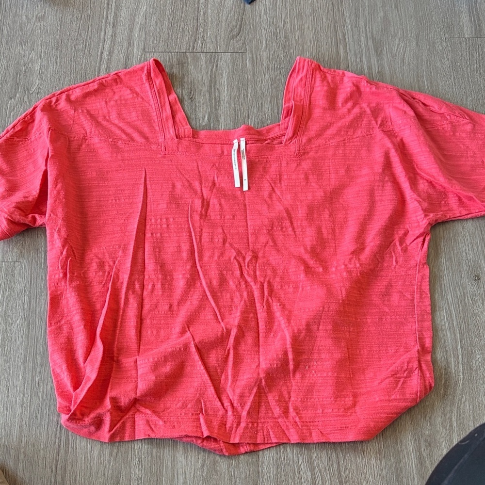 Anthropologie Coral Blouse with Tie Detail